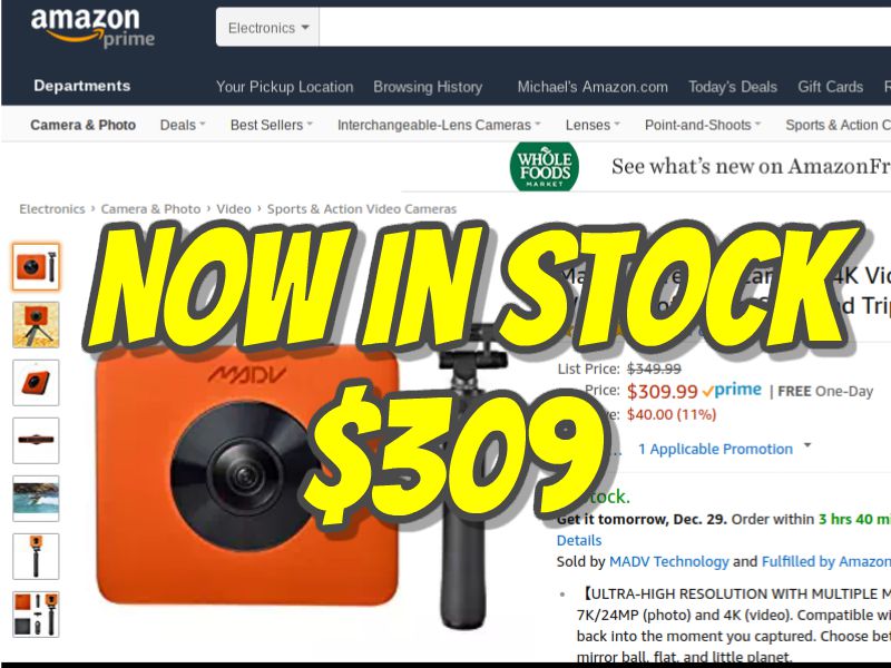 Madventure 360 in stock on Amazon