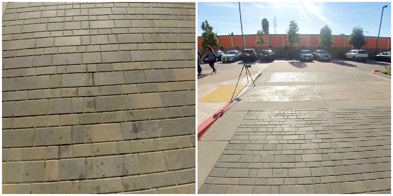 Camera Move #8: start with a view facing the ground and gradually tilt to the horizon while moving forward